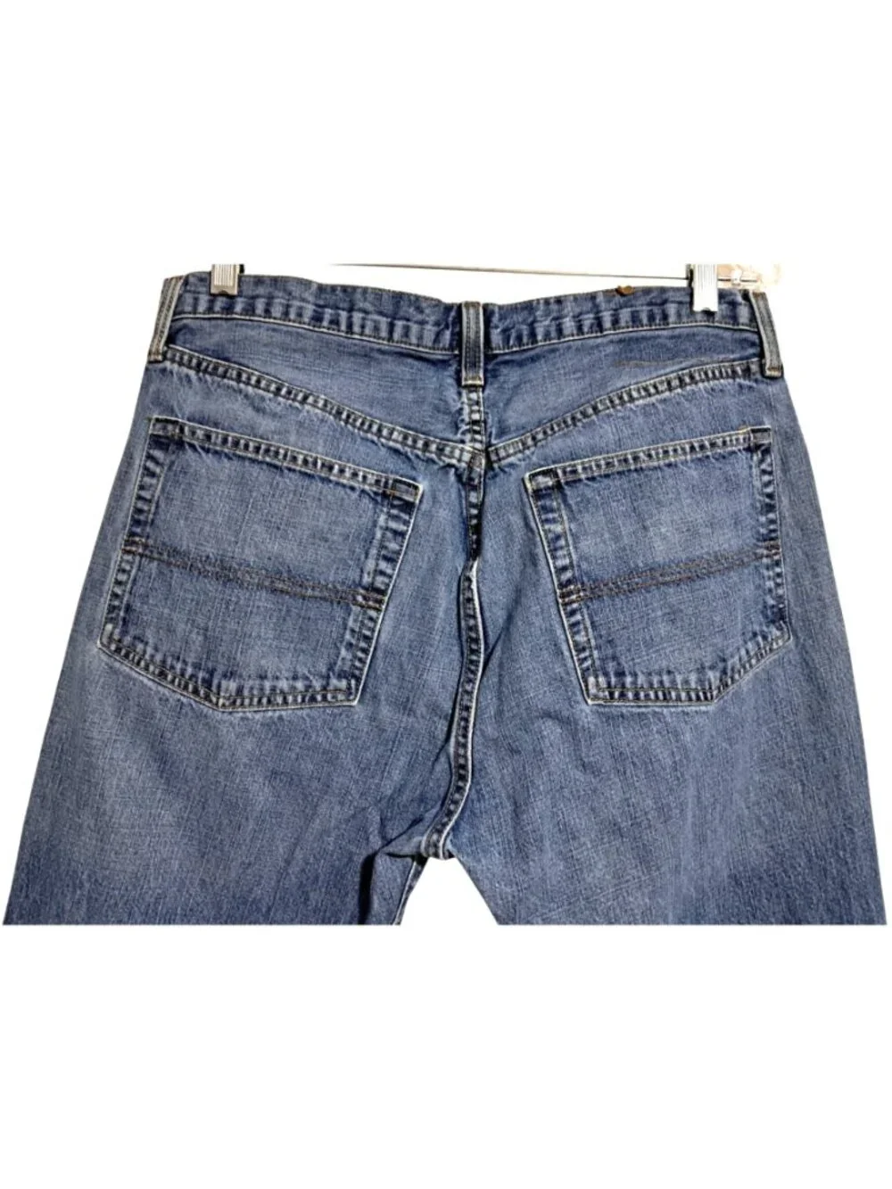 Polo Ralph Lauren Jeans Mens Size 34 Distressed Easy Fit Straight Leg Blue Denim